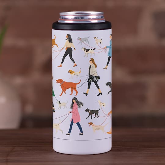 Dog Walking Pattern 12oz. Koozie